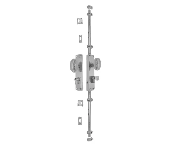Oval Knob Locking Espagnolette Bolt for up to 8.5' High Doors & Windows - Image 6