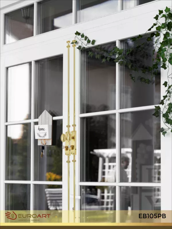 Oval Knob Locking Espagnolette Bolt for up to 8.5' High Doors & Windows - Image 11