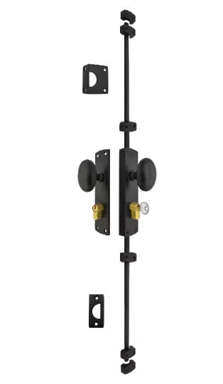 Oval Knob Locking Espagnolette Bolt for up to 8.5' High Doors & Windows - Image 3