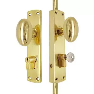 Oval Knob Locking Espagnolette Bolt for up to 8.5' High Doors & Windows