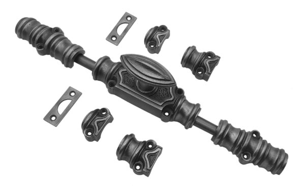 Victorian plain stepped espagnolette bolt/Cremone bolt upto 6 FT 4 “- antique pewter - Image 6