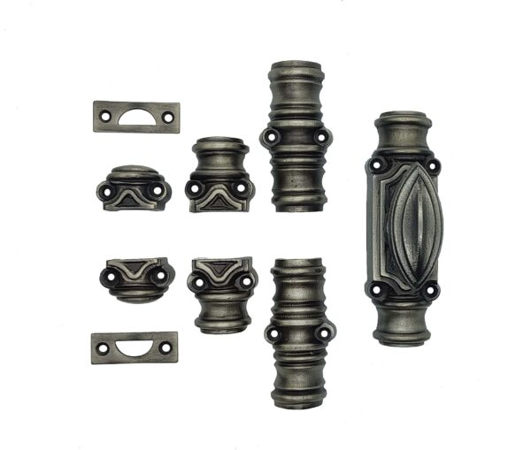 Victorian plain stepped espagnolette bolt/Cremone bolt upto 6 FT 4 “- antique pewter - Image 5