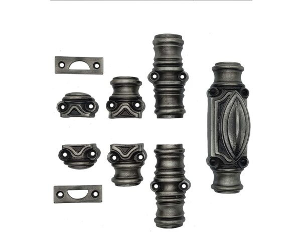 Victorian plain stepped espagnolette bolt/Cremone bolt upto 6 FT 4 “- antique pewter - Image 3
