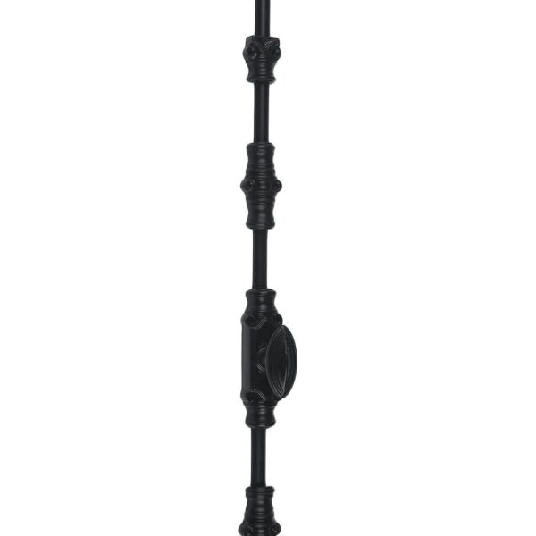 Cast Iron Plain STEPPED rustic industrial retro style Window Cremone Bolt, Black Powder Coat Finish- up to 6 feet - Image 5