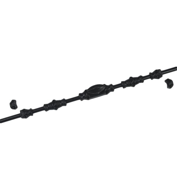 Cast Iron Plain STEPPED rustic industrial retro style Window Cremone Bolt, Black Powder Coat Finish- up to 6 feet - Image 4