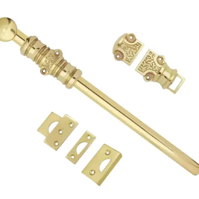 matching to Espagnolette bolt : solid brass rice polished lacquered surface sliding